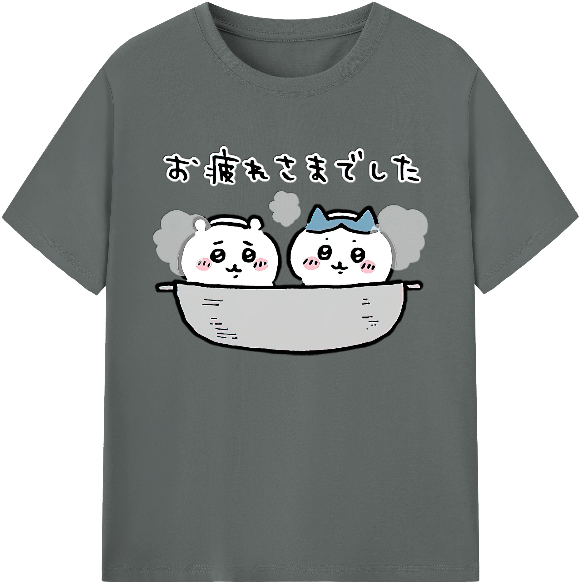 （画像用） ちいかわ ハチワレ Chii-kawa hachiware 綿100％ メンズ半袖Tシャツ｜肌触りやわらか＆通気性